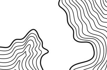 Wavy Contour background. Topographic contour background. contour lines background. Topographic map background. Abstract wavy background. 