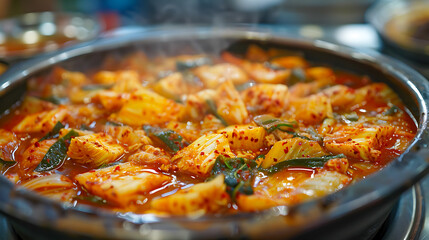 Spicy Korean Stew in a Hot Pot