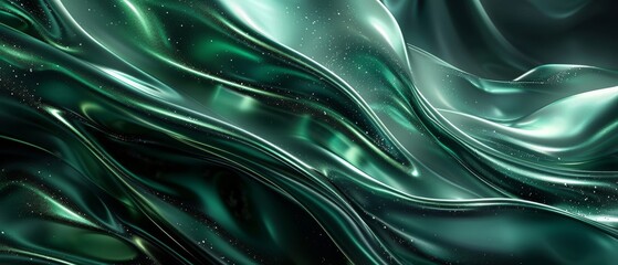Black and green abstract surface with a metallic texture and soft, flowing lines, creating a high-tech diagonal gradient background