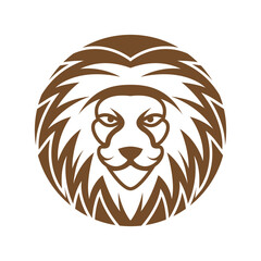 Elegant and dignified lion head logo design