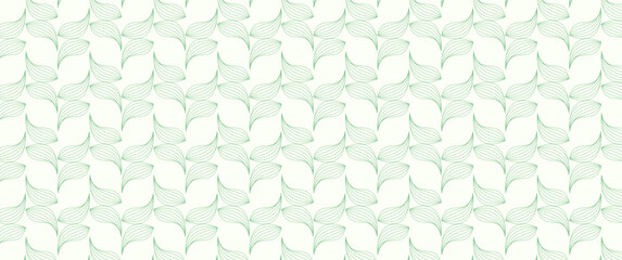 abstract wavy leaves floral pattern on white, light clean seamless leaves stripe pattern for cover, background, graphic