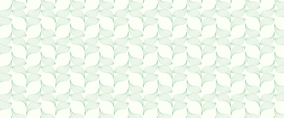 abstract wavy leaves floral pattern on white, light clean seamless leaves stripe pattern for cover, background, graphic