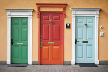 three color doors