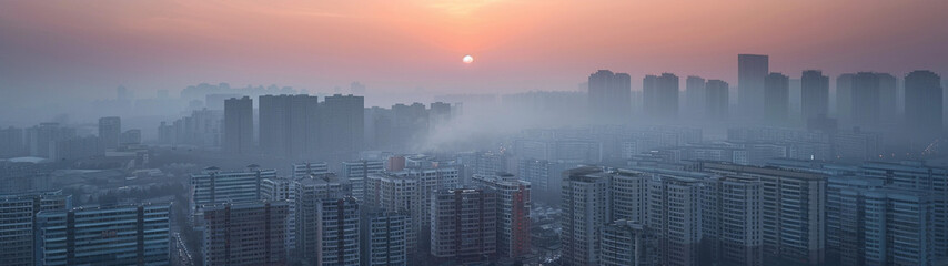 Sunset Over Metropolitan Skyline