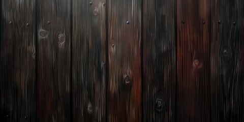 Naklejka premium Glossy black wooden panels in dim light