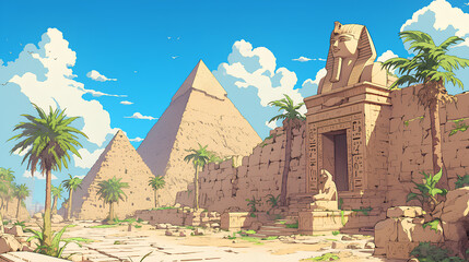 Great Egyptian Pyramids around the yard