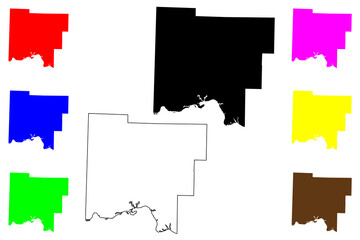 Johnson County, Arkansas (U.S. county, United States of America,USA, U.S., US) map vector illustration, scribble sketch Johnson map