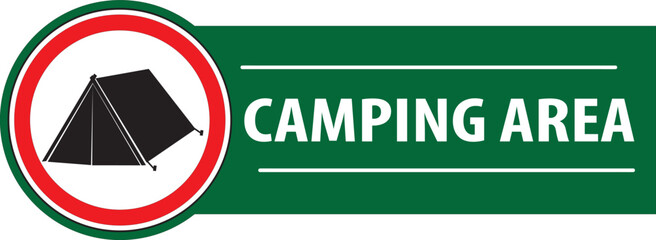 Camping site area sign vector