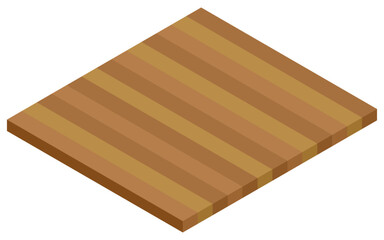 For Rent: Wooden floor, isometric illustration