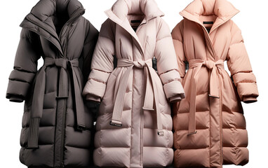 Cozy Outerwear Fashion Isolated On Transparent Background PNG.