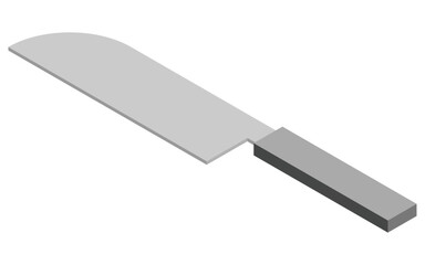 Cooking utensils: knives, isometric illustration
