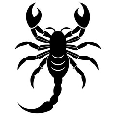 Scorpion silhouette vector illustration 