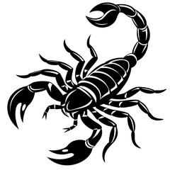 Scorpion silhouette vector illustration 