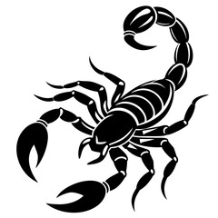 Scorpion silhouette vector illustration 