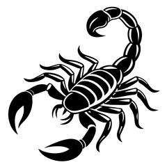 Scorpion silhouette vector illustration 