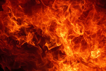 Fire explosion flammable car fire on street smoke, hot danger flame burning effect. Fire burn car...