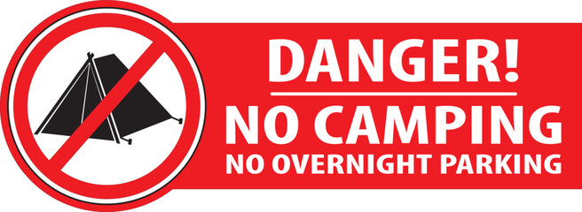 No camping sign vector.eps