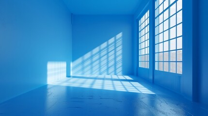 Fototapeta premium blue room with a window