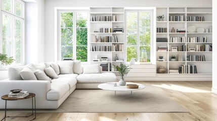 modern living room with sofa