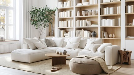 modern living room with sofa