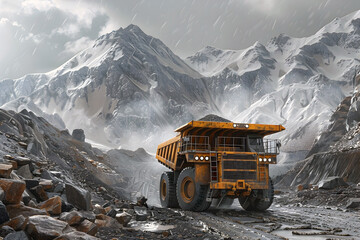 Harsh and Rugged Uranium Mining in Extreme Mountain Landscape