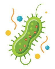 Illustration virus. Microbiology. Illness ebola. Disease cocci. Bad immune. Antibacterial bacterium. 
Microbiology research. Spiral flu. Medicine pathogen. Science microorganism.