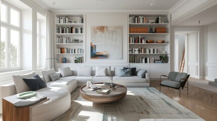 modern living room with sofa