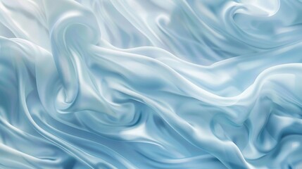 waves background light, blue, and white silk background