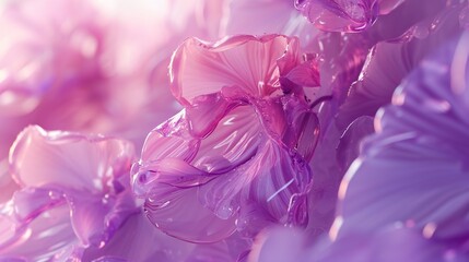 Lavender Cascade: Tranquil tones blend softly in slow bloom and wavy motion.