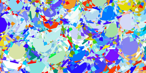 Light Multicolor vector background with polygonal forms.