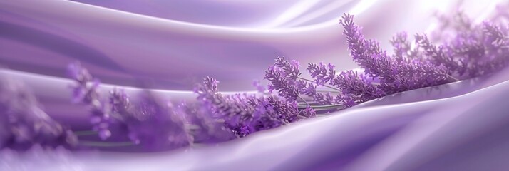 Lavender Drift: The banner showcases lavender drifting in gentle waves, creating a serene and...