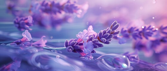 Obraz premium Lavender Essence: Delve into the essence of lavender blooms, accompanied by calming rhythms.