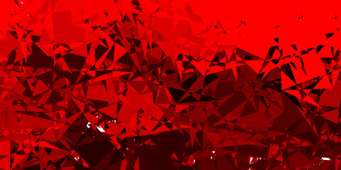 Light Red, Yellow vector background with triangles.