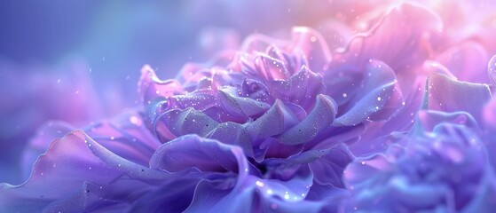 Fototapeta premium Lavender Symphony: Macro capture of a lavender bloom, with blurred petals harmonizing like notes in a symphony.
