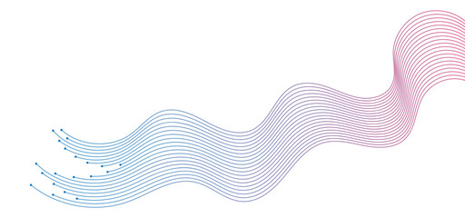 abstract wavy lines background element. Suitable for AI, tech, network, science, digital technology theme