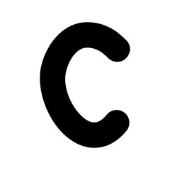 English letter font, black letter C