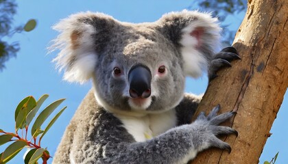 cute koala on a tree