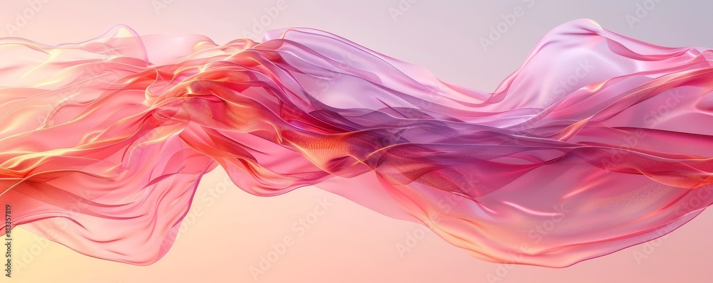 Poster experience a blend of soft elegance and creative abstract shapes in a dynamic digital backdrop with 