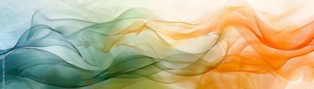 Poster create a sophisticated design with elegant abstract curves, soft gradients, and vibrant hues for an 