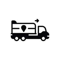 Black solid icon for logistics