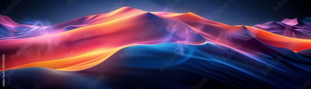 Poster create a sophisticated design with elegant abstract elements featuring asymmetrical curves, soft gra