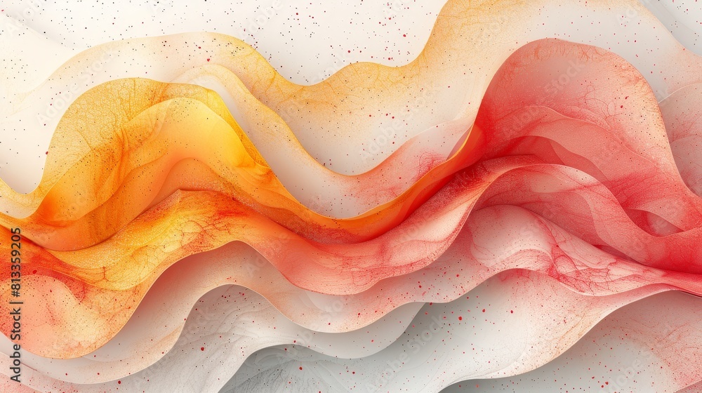 Poster elegant and unique web template with asymmetrical distortion and fluid wave patterns, minimalist des