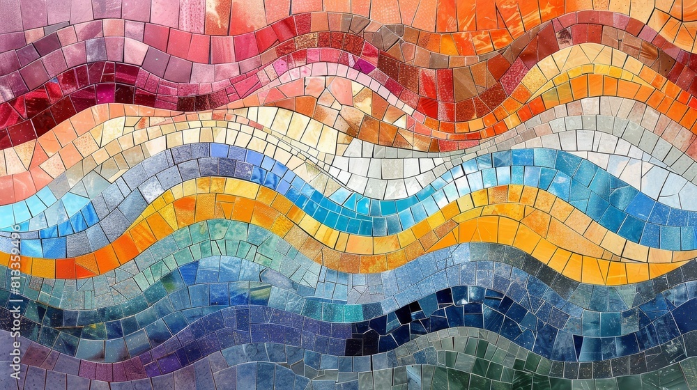 Poster create abstract art layouts with a stylish, colorful, and innovative digital background featuring as