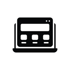 Fototapeta premium Black solid icon for webdesign