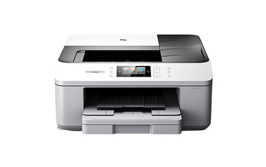 Standalone Printer Isolated on Transparent Background PNG.