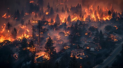 the impact of increased wildfire frequency focusing on community fire drills and preventive landscaping around properties
