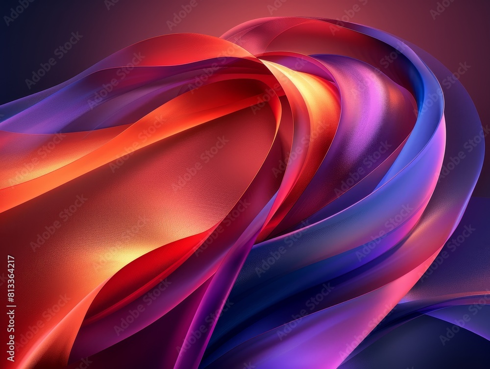 Poster trendy and innovative abstract background with asymmetrical shapes and colorful gradients, minimalis
