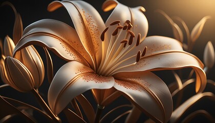 The Delicate Dance: Close-Up Insights into Ikebana with Flor de Lirio