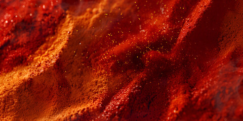 Hot red chilli peppers powder