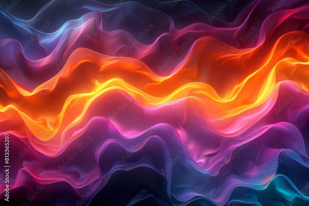 Poster create contemporary designs with vibrant, fluid forms and colorful gradients on a minimalist abstrac